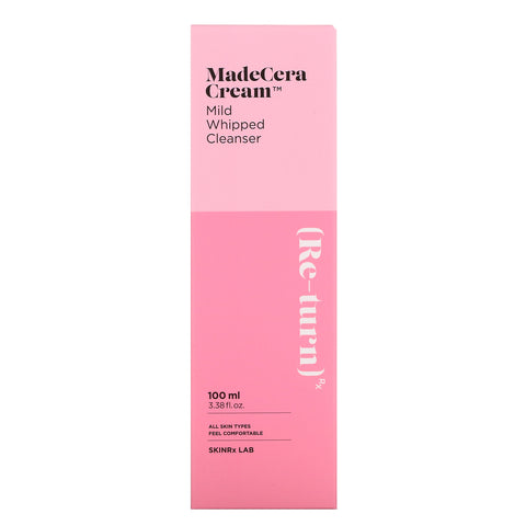 SkinRx Lab, MadeCera Cream, Mild Whipped Cleanser, 3.38 fl oz (100 ml)