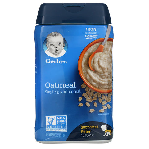Gerber, Oatmeal, Single Grain Cereal, 8 oz (227 g)