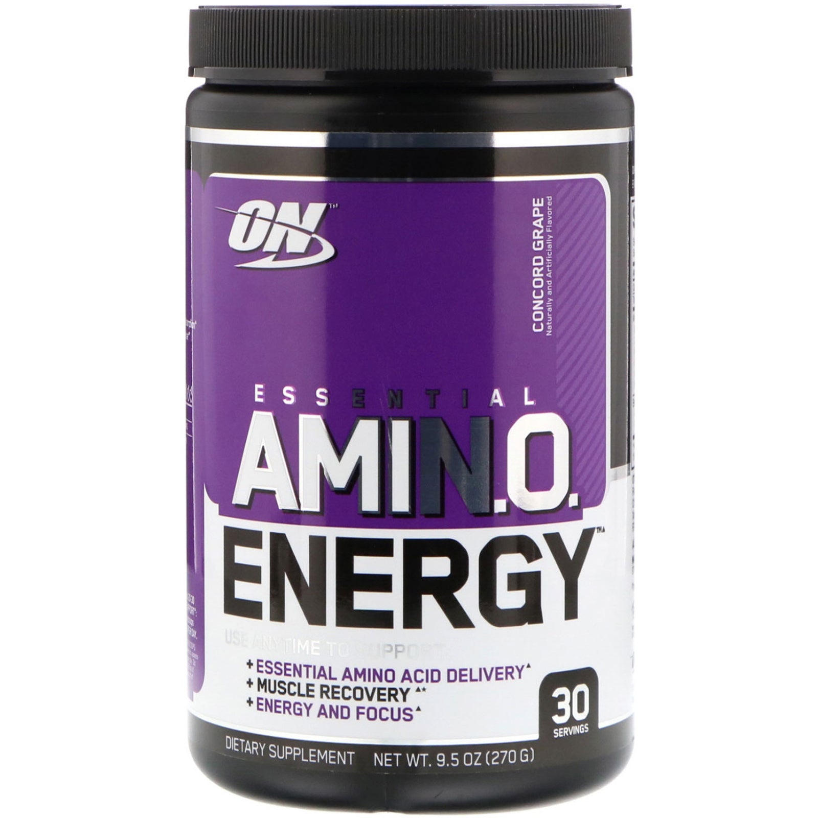 Optimum Nutrition, ESSENTIAL AMIN.O. ENERGY, Concord Grape, 9.5 oz (270 g)