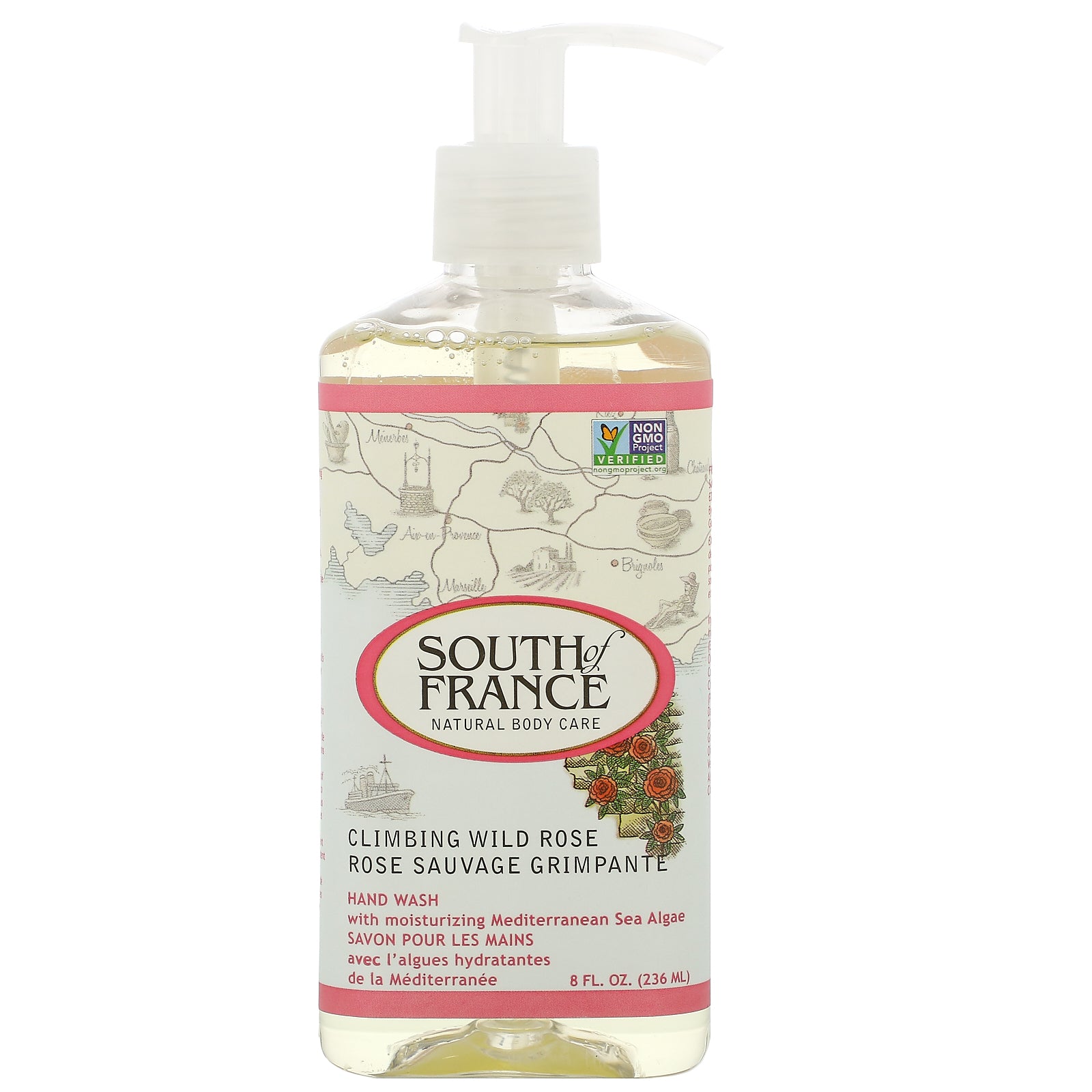 South of France, Hand Wash, Climbing Wild Rose, 8 oz (236 ml)