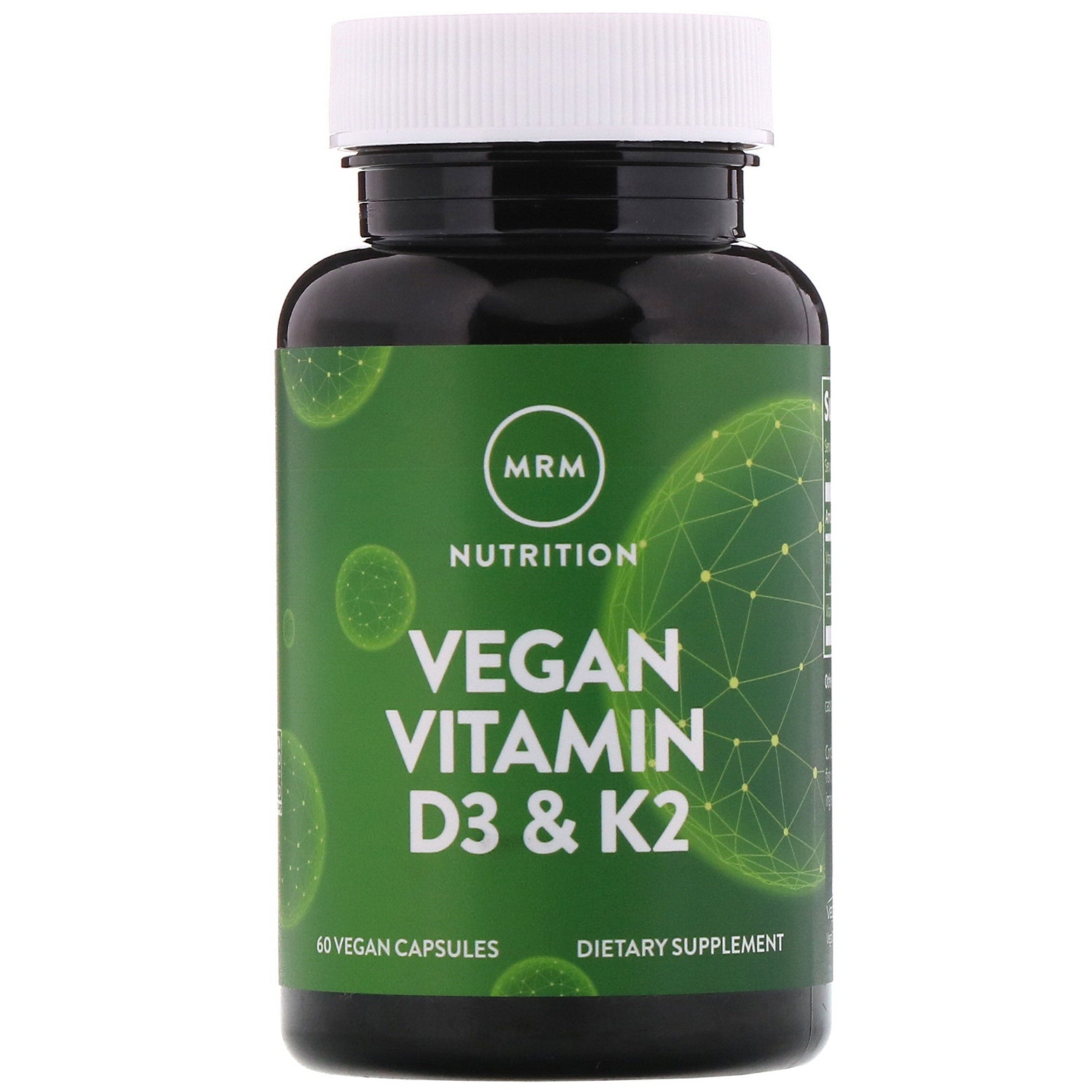MRM, Vegan Vitamin D3 & K2, 62.5 mcg (2,500 IU), 60 Vegan Capsules