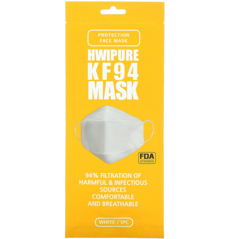 Hwipure, Disposable KF94 ( N95 / KN95/ FFP2 ) Mask, 1 Mask