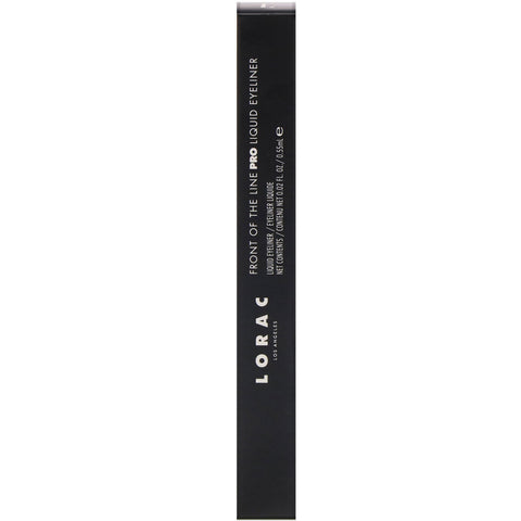 Lorac, Front of the Line, Pro Liquid Eyeliner, Black, 0.02 fl oz (0.55 ml)