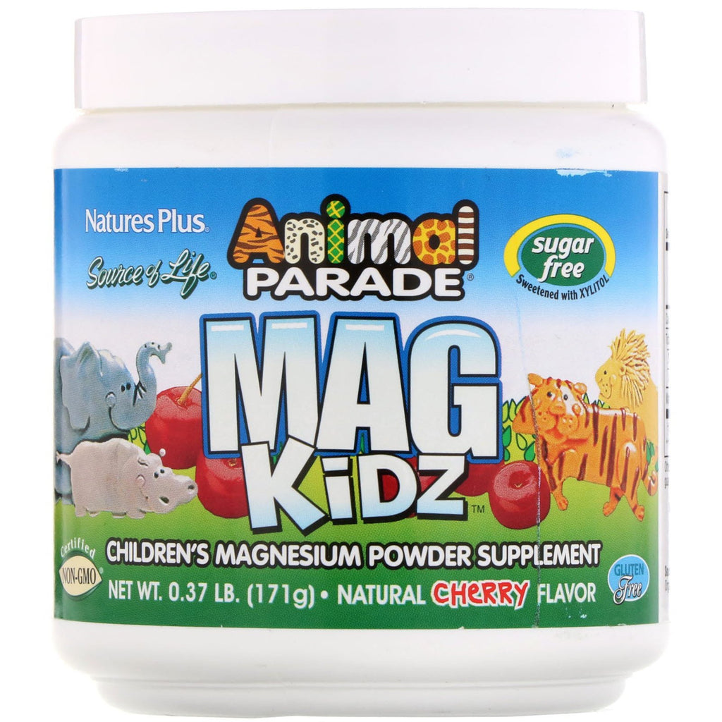 Nature's Plus, Animal Parade, Mag Kidz, Children's Magnesium, Natural Cherry Flavor, 0.37 lb (171 g)