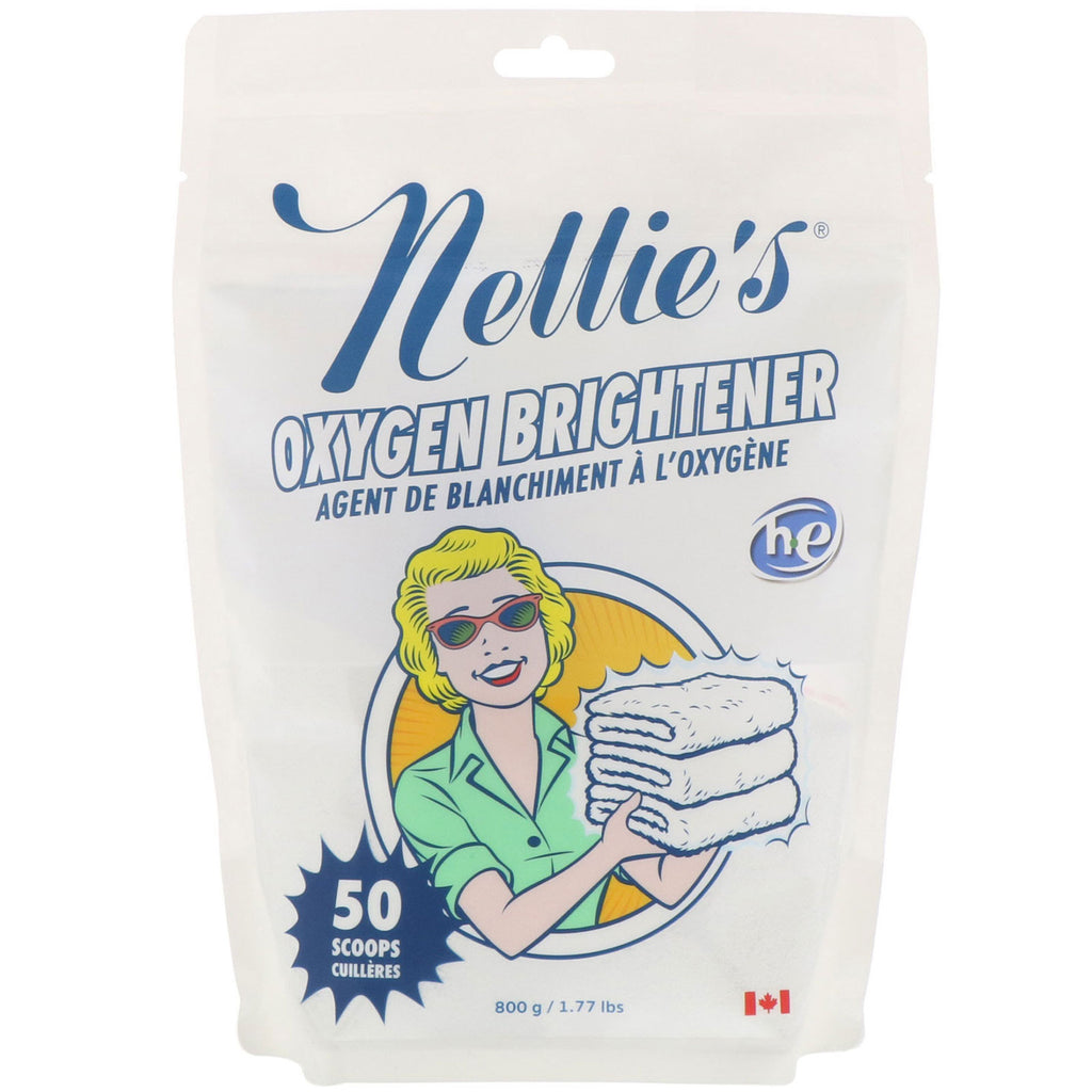 Nellie's, Oxygen Brightener, 50 Scoops, 1.77 lbs (800 g)