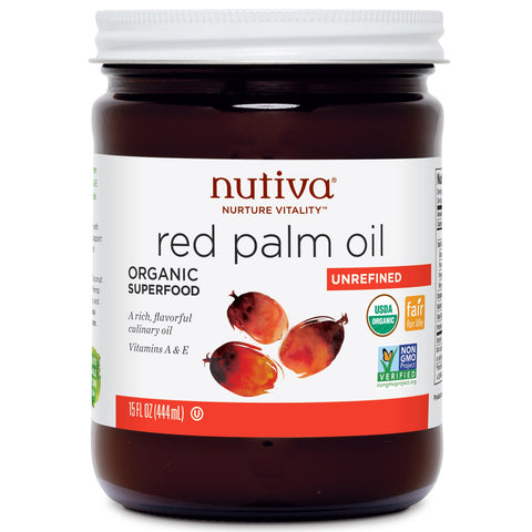 Nutiva, Organic Red Palm Oil, Unrefined, 15 fl oz (444 ml)