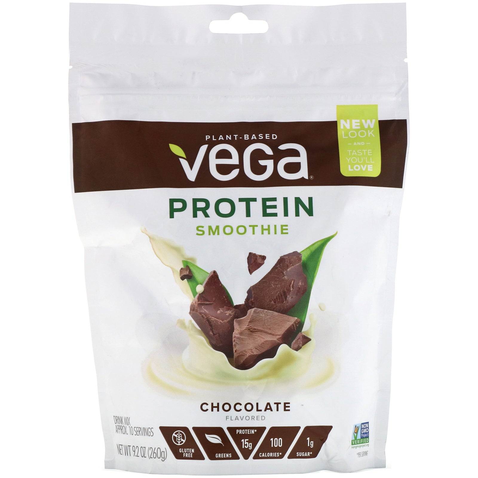 Vega, Protein Smoothie, Chocolate Flavored, 9.2 oz (260 g)