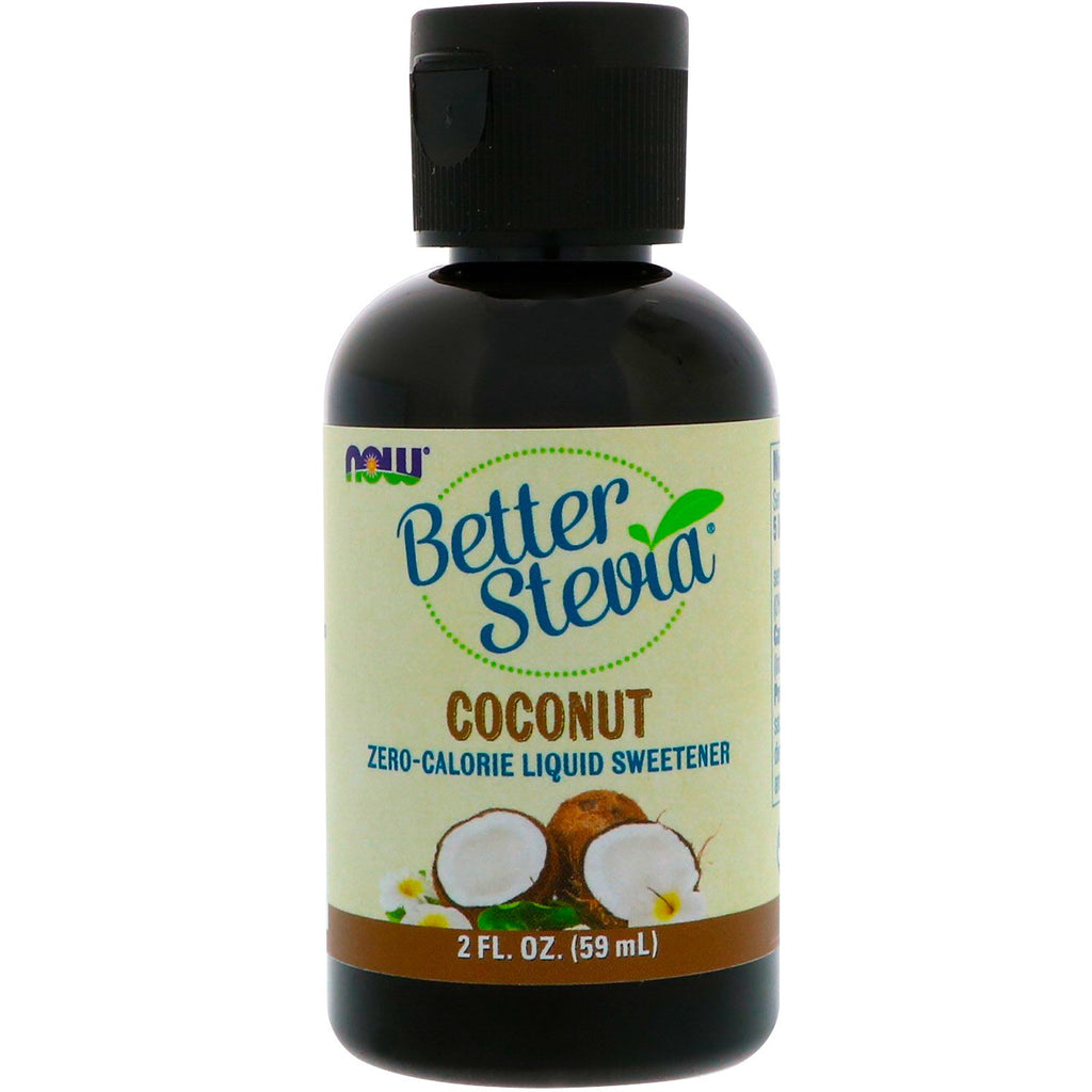 Now Foods, Better Stevia, Zero-Calorie Liquid Sweetener, Coconut, 2 fl oz (59 ml)