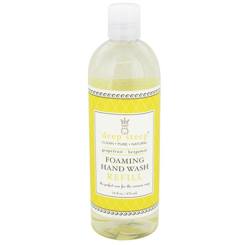 Deep Steep, Foaming Hand Wash Refill, Grapefruit - Bergamot, 16 fl oz (474 ml)