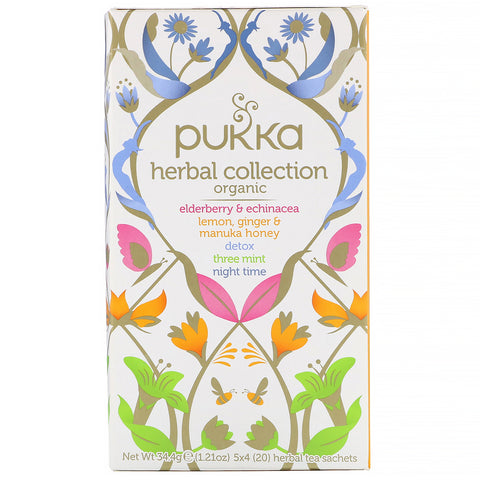 Pukka Herbs, Organic Herbal Tea Collection, 20 Herbal Tea Sachets, 1.21 oz (34.4 g)