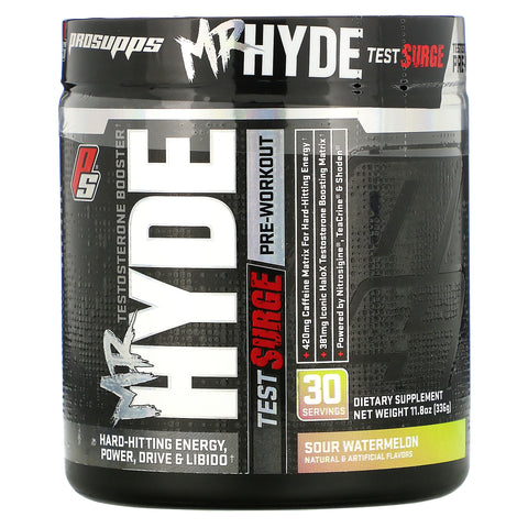 ProSupps, Mr. Hyde Test Surge, Testosterone Boosting Pre-Workout, Sour Watermelon, 11.8 oz (336 g)