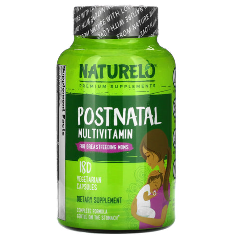 NATURELO, Postnatal Multivitamin for Breastfeeding Moms, 180 Vegetarian Capsules
