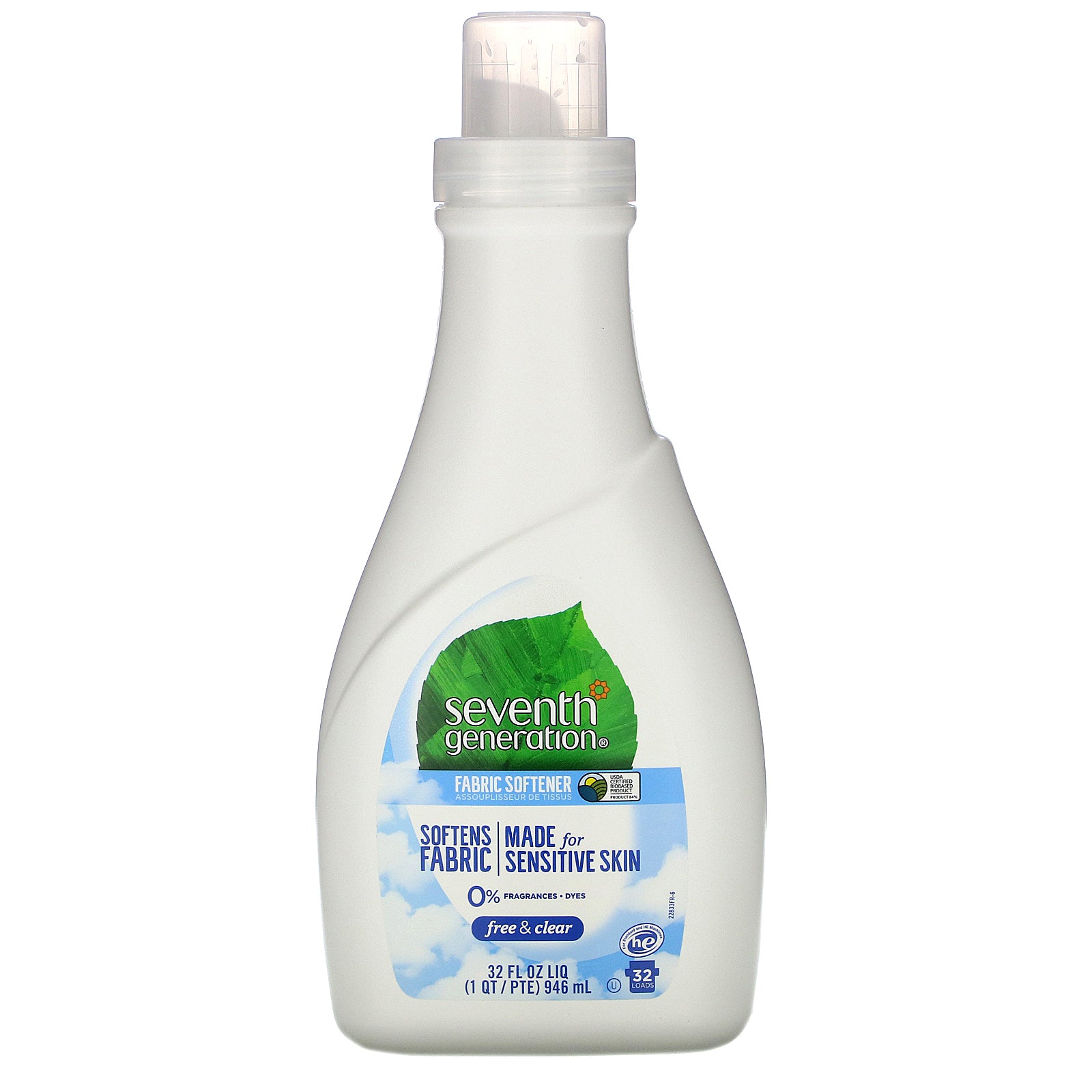 Seventh Generation, Fabric Softener, Free & Clear, 32 fl oz (946 ml)