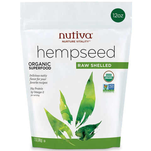 Nutiva, Organic Hemp Seed Raw Shelled, 12 oz (340 g)