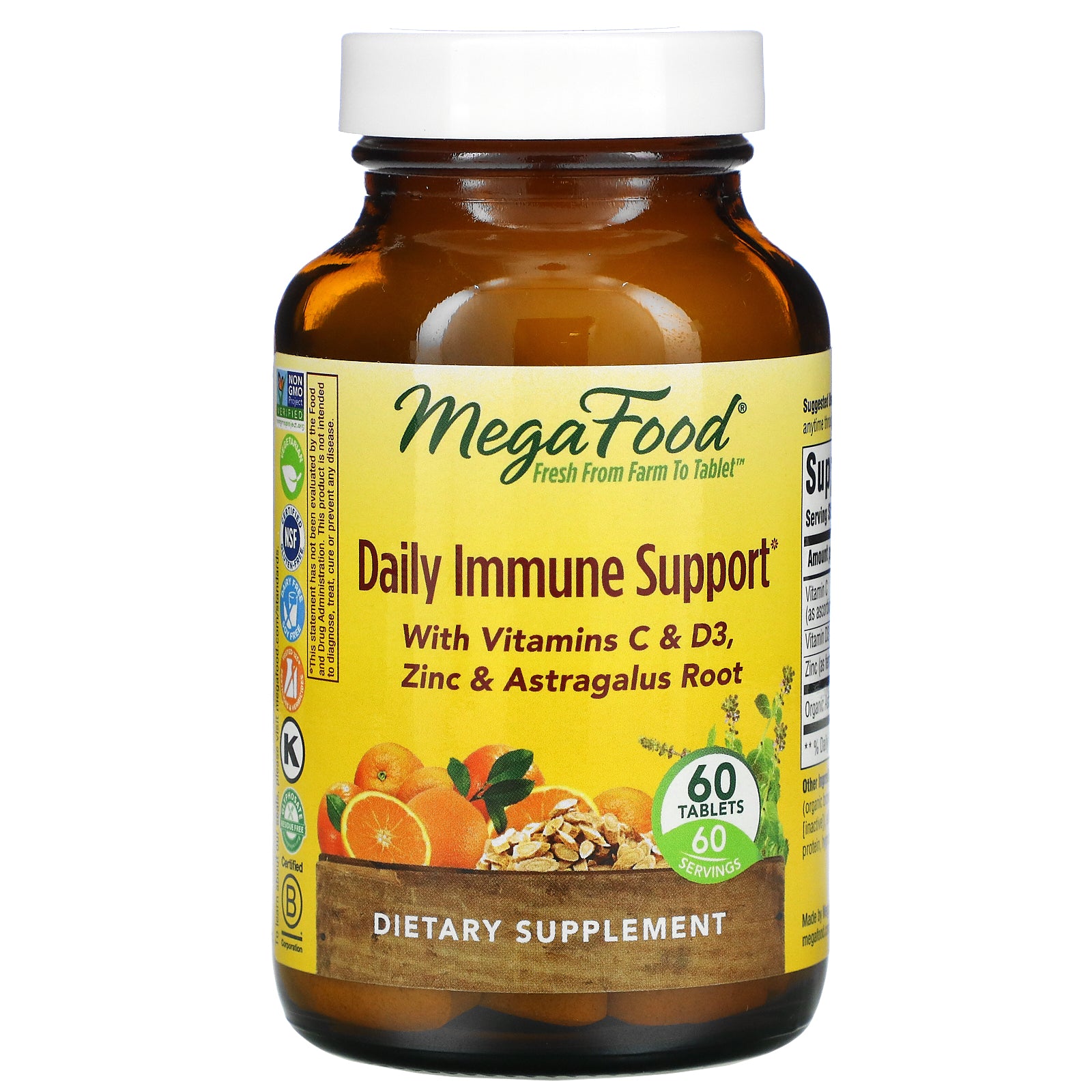 MegaFood, Daily Immune Support , 60 Tablets