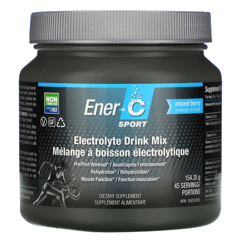 Ener-C, Sport, Electrolyte Drink Mix, Mixed Berry, 154.35 g