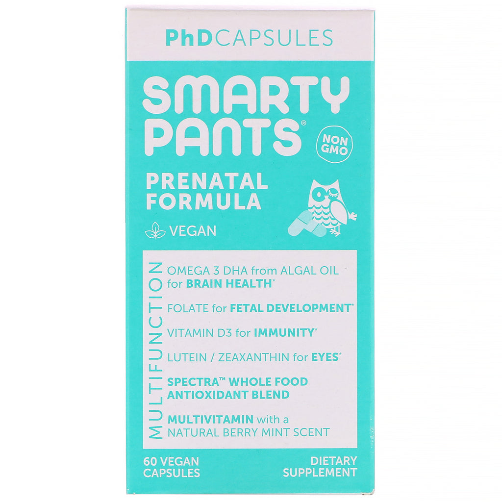 SmartyPants, PhD Capsules, Prenatal Formula, 60 Vegan Capsules