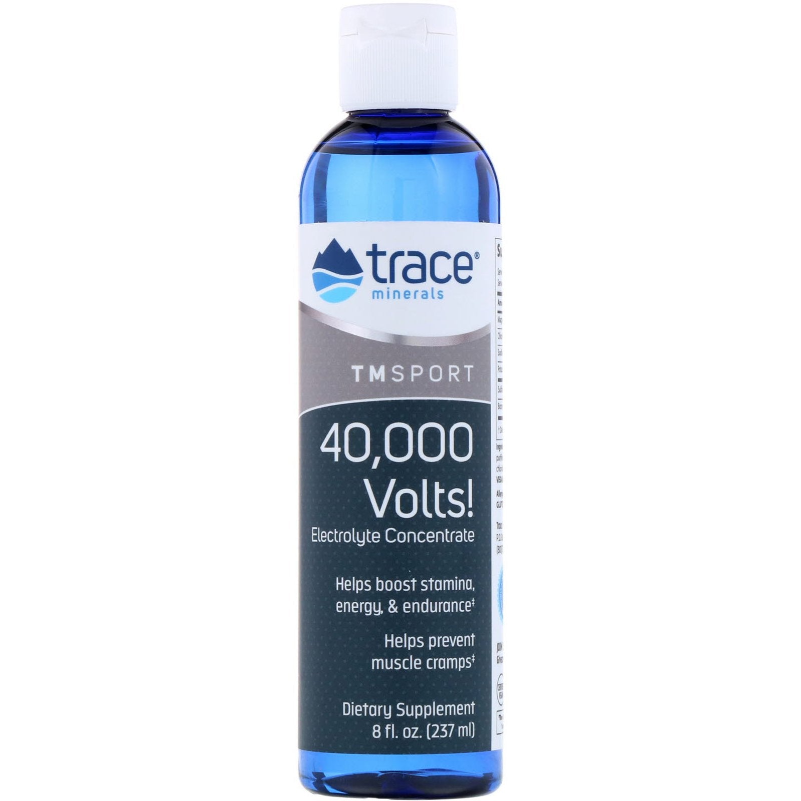 Trace Minerals Research, TM Sport, 40,000 Volts!, Electrolyte Concentrate, 8 fl oz (237 ml)