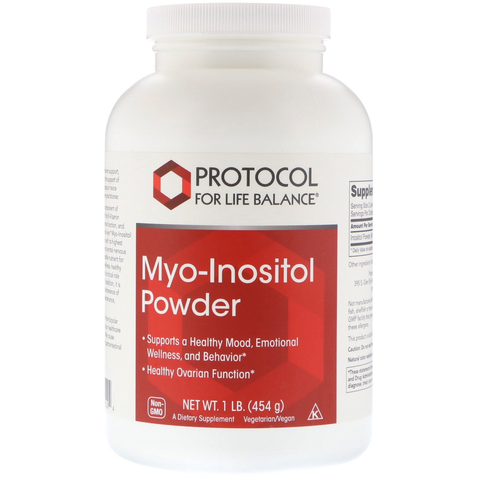 Protocol for Life Balance, Myo-Inositol Powder, 1 lb (454 g)