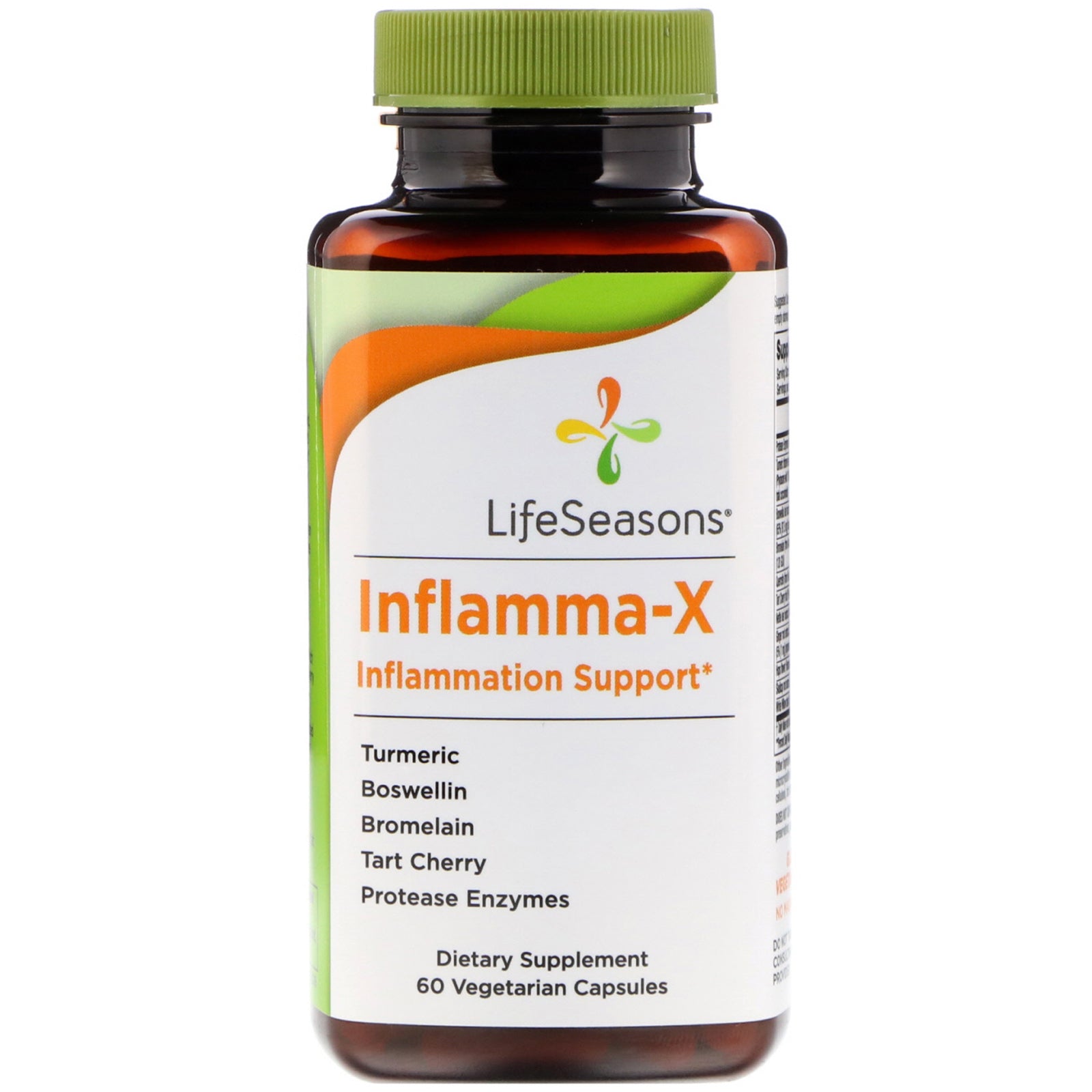 LifeSeasons, Inflamma-X, Inflammation Support, 60 Vegetarian Capsules