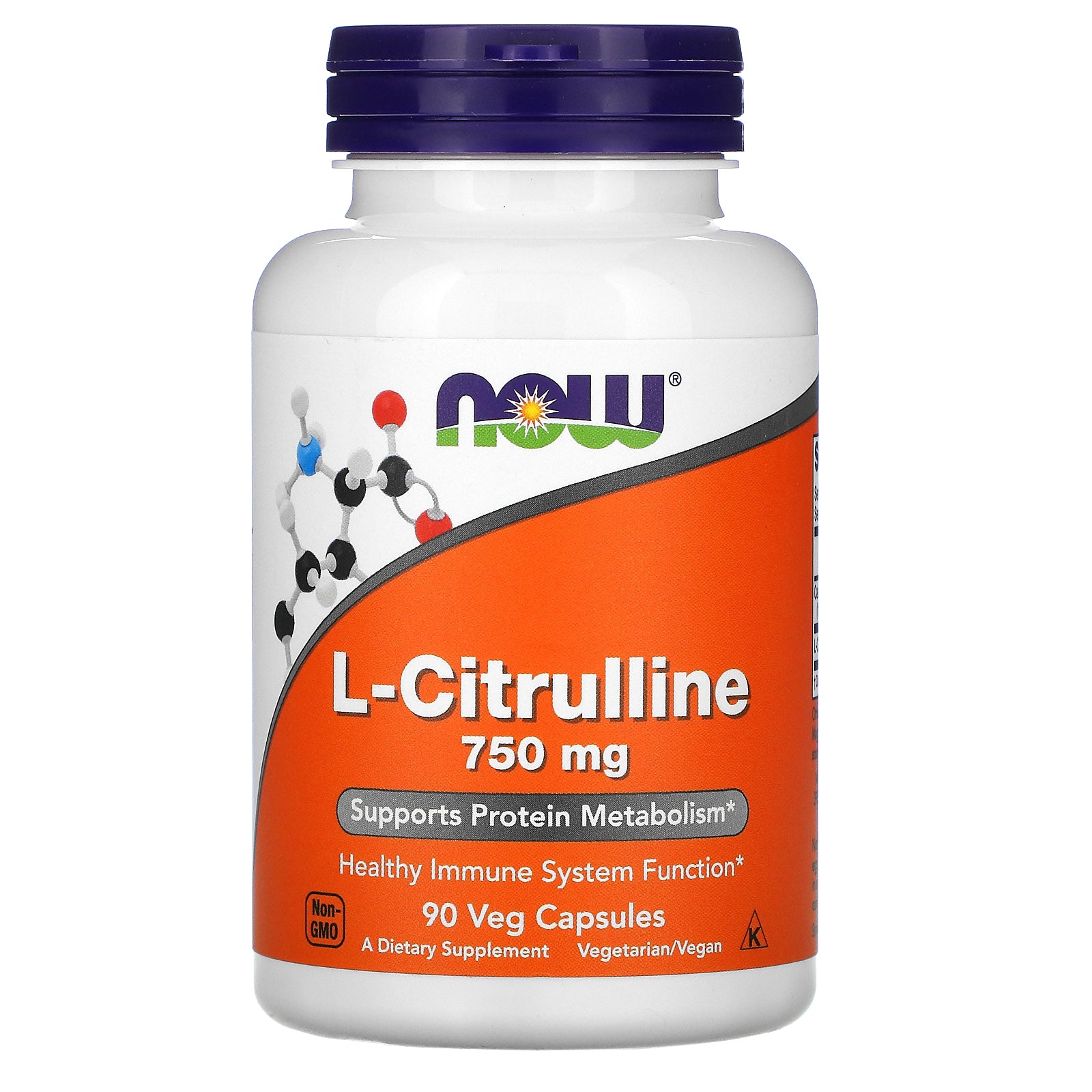 Now Foods, L-Citrulline, 750 mg, 90 Veg Capsules