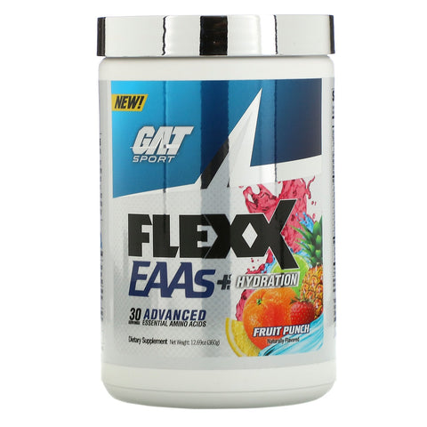 GAT, Flexx EAAs + Hydration, Fruit Punch, 12.69 oz (360 g)