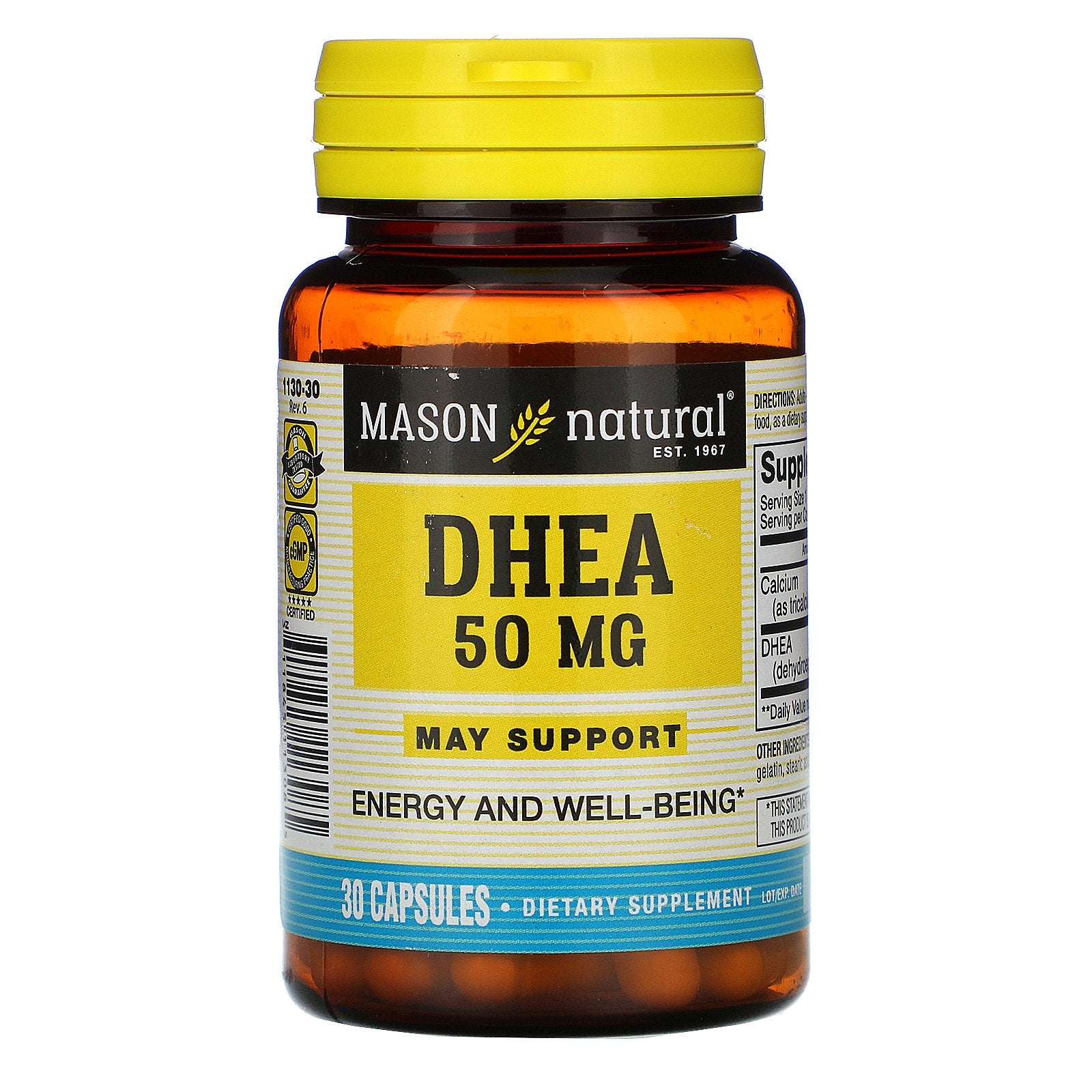 Mason Natural, DHEA, 50 mg, 30 Capsules