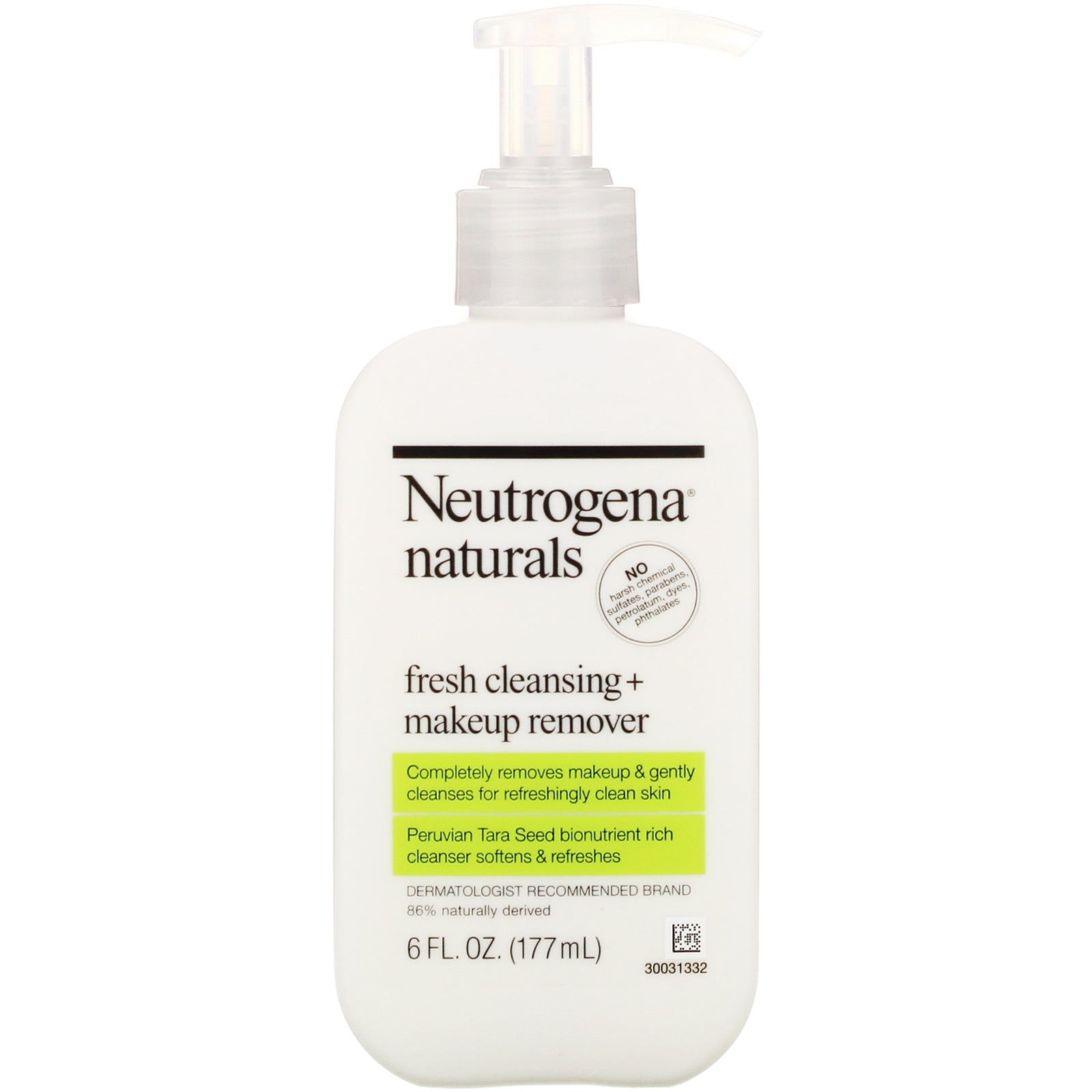 Neutrogena, Neutrogena, Naturals, Fresh Cleansing + Makeup Remover, 6 fl oz (177 ml)