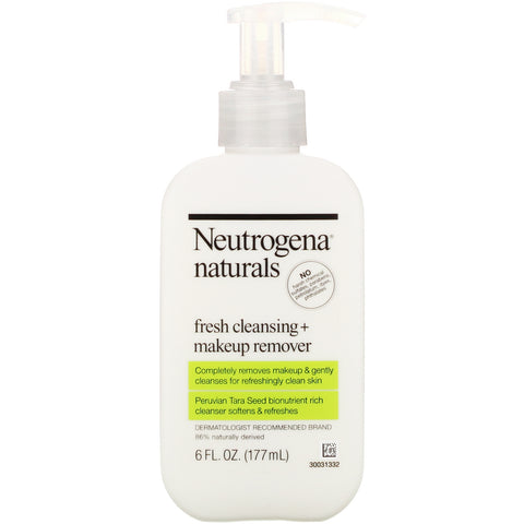 Neutrogena, Neutrogena, Naturals, Fresh Cleansing + Makeup Remover, 6 fl oz (177 ml)