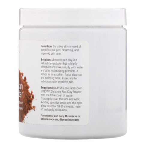 Now Foods, Solutions,Moroccan Red Clay Powder, 14 oz (397 g)