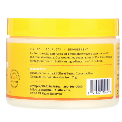 Alaffia, Whipped Shea Butter & Coconut Oil, Unscented, 4 oz (114 g)