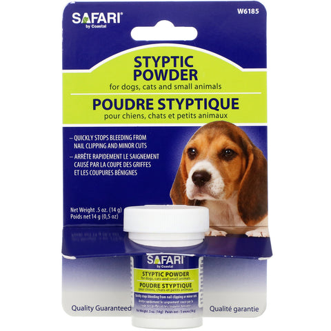 Safari, Styptic Powder for Dogs, Cats and Small Animals , .5 oz (14 g)