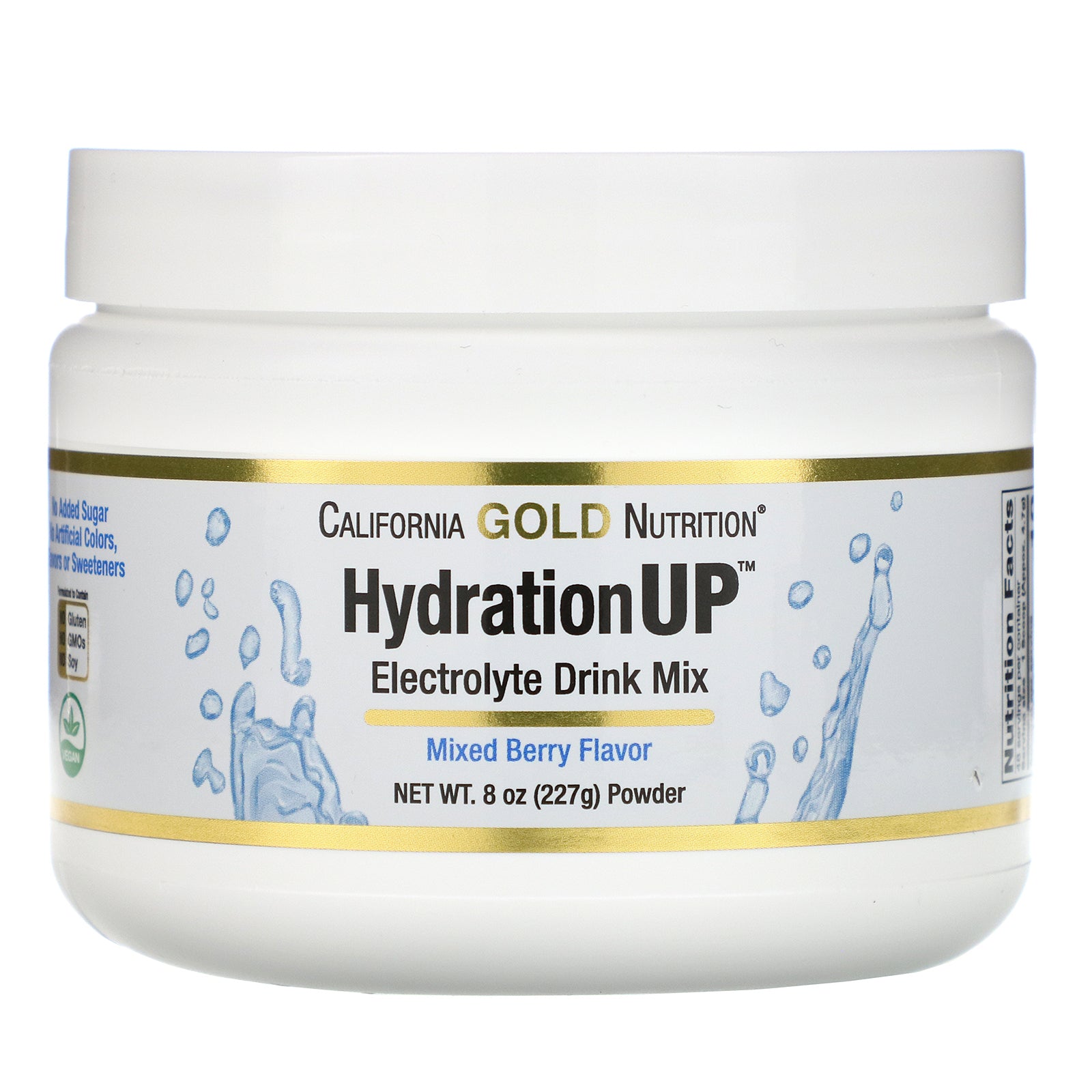 California Gold Nutrition, HydrationUP, Electrolyte Drink Mix Powder, Mixed Berry, 8 oz (227 g)