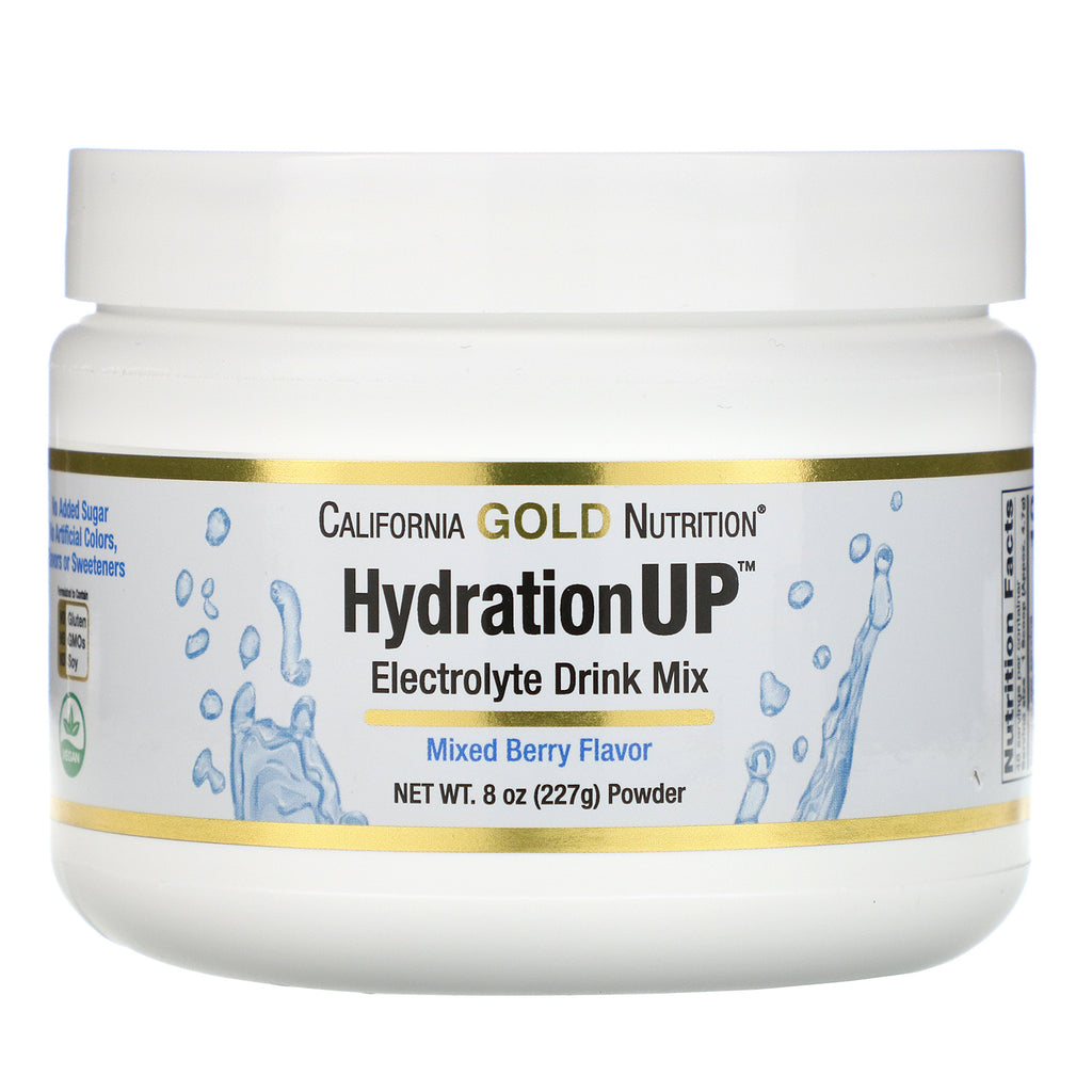 California Gold Nutrition, HydrationUP, Electrolyte Drink Mix Powder, Mixed Berry, 8 oz (227 g)