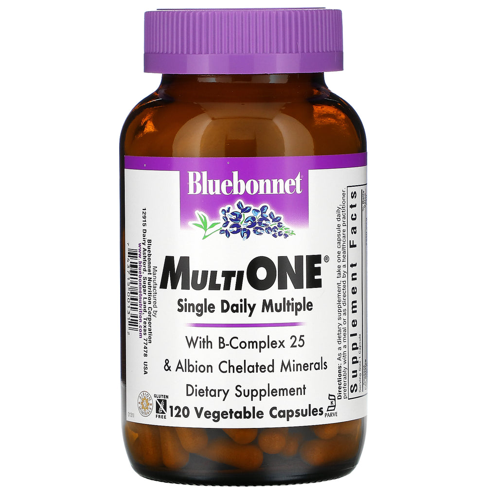 Bluebonnet Nutrition, MultiOne, Single Daily Multiple, 120 Vegetable Capsules