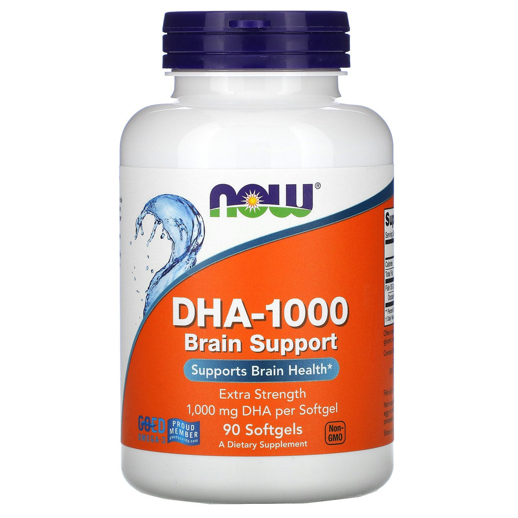 Now Foods, DHA-1000 Brain Support, Extra Strength, 1,000 mg, 90 Softgels