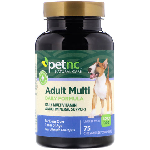 petnc NATURAL CARE, Adult Multi Daily Formula, Liver Flavor, 75 Chewables
