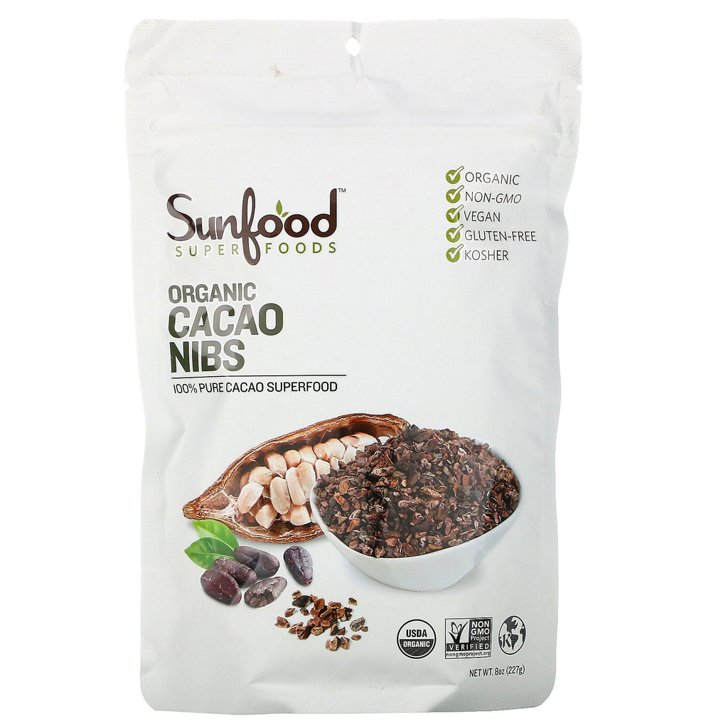 Sunfood, Chocolate Cacao Nibs, 8 oz (227 g)