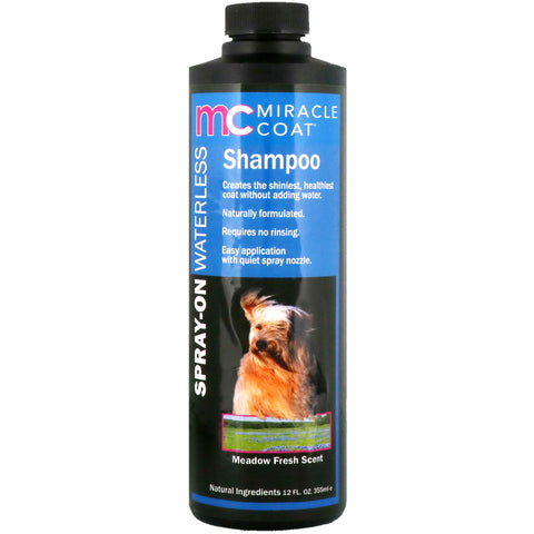 Miracle Care, Miracle Coat, Spray-On Waterless Shampoo, For Dogs, Meadow Fresh Scent, 12 fl oz (355 ml)