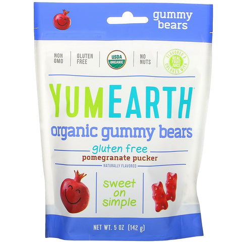 YumEarth, Gummy Bears, Pomegranate Pucker, 5 oz (142 g)