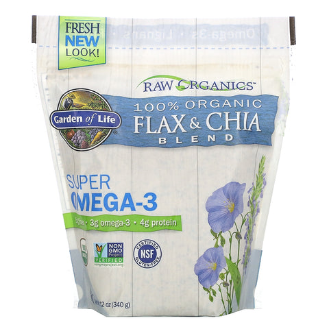 Garden of Life, 100% Organic Flax & Chia Blend, 12 oz (340 g)