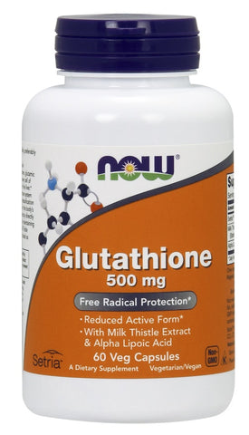 NOW Foods, Glutathione with Milk Thistle Extract & Alpha Lipoic Acid, 500mg - 60 vcaps
