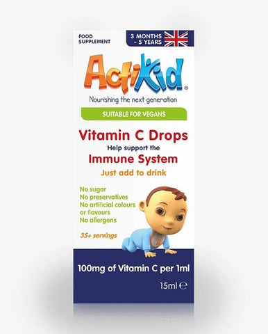 ActiKid, Vitamin C Drops, Unflavoured - 15 ml.